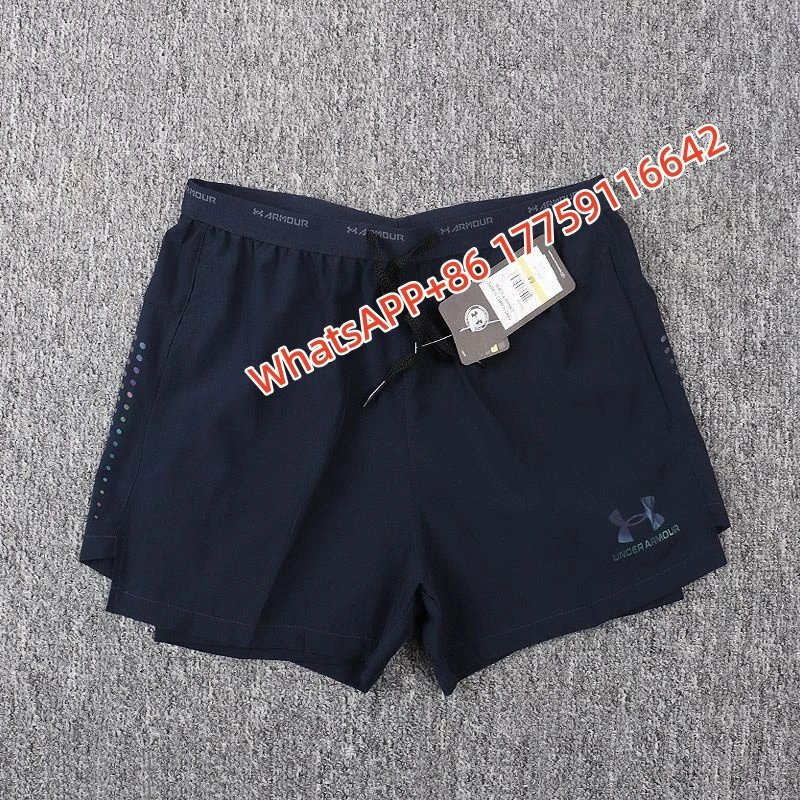 Nike Shorts Double-Layer Running with Reflective Zip Pockets — 30-color label Dema double-layer-blue
