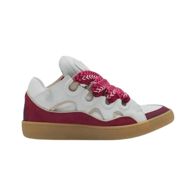 Lanvin Sneakers Curb — White Red Brown Base