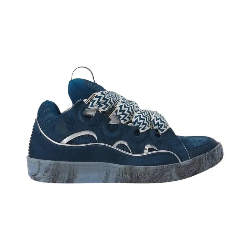 Lanvin Sneakers Curb — Blue Silver (Custom color; no returns or exchanges)