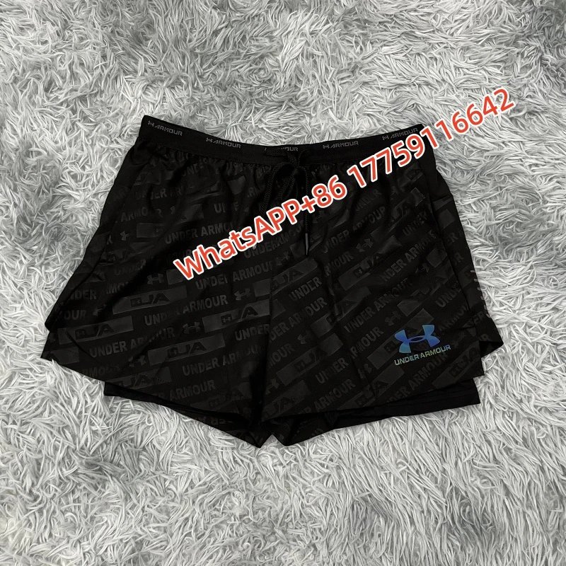 Nike Shorts Double-Layer Running with Reflective Zip Pockets — 34 Caidemado pattern, double-layer – black