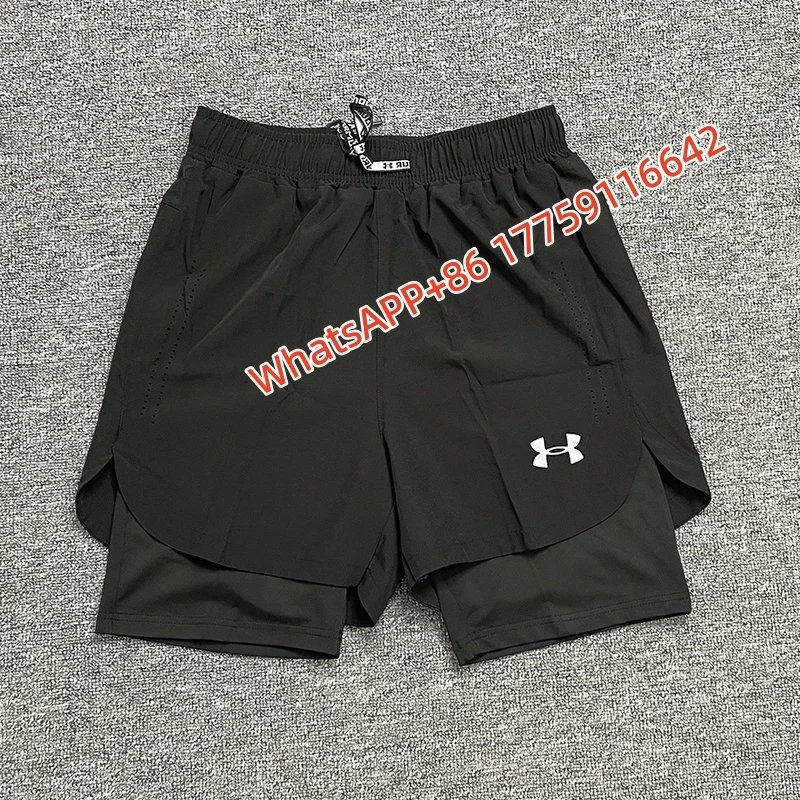 Nike Shorts Double-Layer Running with Reflective Zip Pockets — 26 Baidema double-layer-black