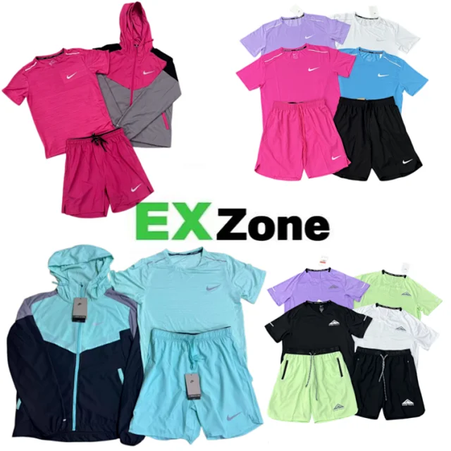 Nike Matching Sets Three-Piece Hooded Windbreaker Jacket, T-Shirt and Shorts Set product detail image 1