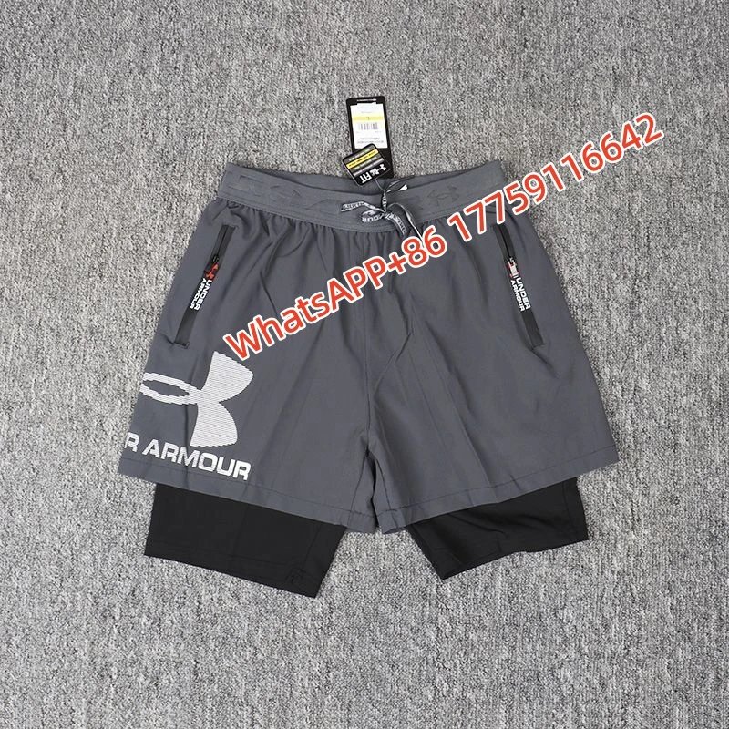 Nike Shorts Double-Layer Running with Reflective Zip Pockets — 37 Grand Dame Double Layer – Gray