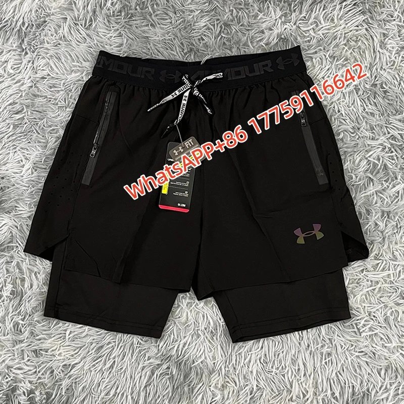 Nike Shorts Double-Layer Running with Reflective Zip Pockets — 31 Caida Ma side honeycomb double-layer-black