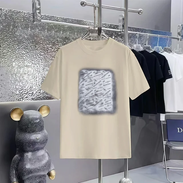 Balenciaga Logo Print Cotton T-Shirt Unisex Luxury Tee