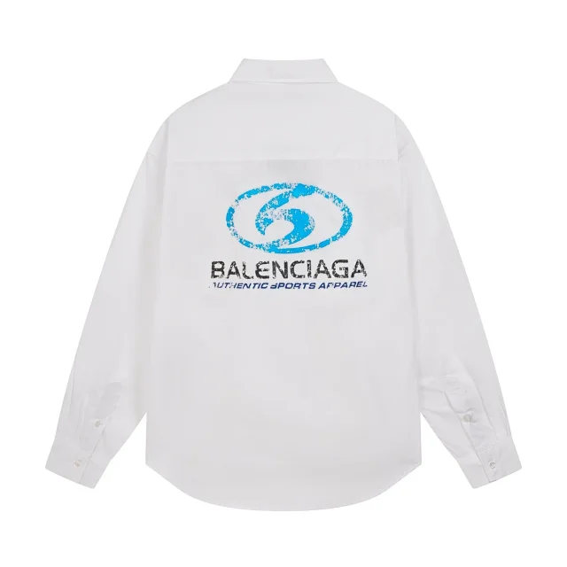 Balenciaga White Logo Graphic Hoodie Cotton Streetwear