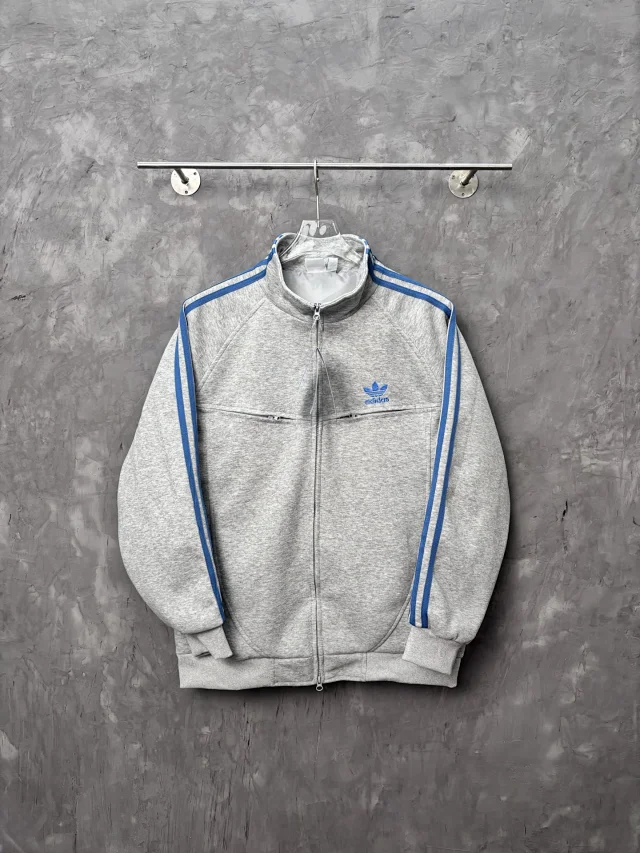 Adidas Men’s Grey Lightweight Zip Up Sports Jacket