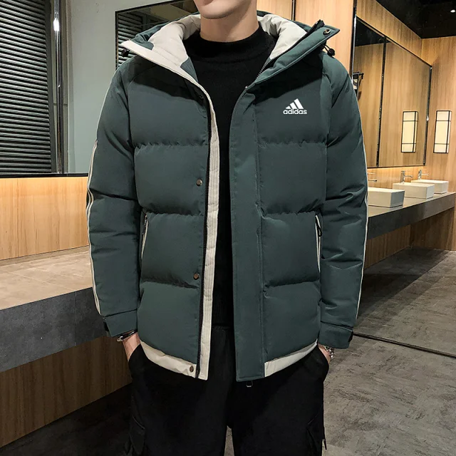 Adidas Men’s Winter Puffer Jacket Hooded Warm Coat