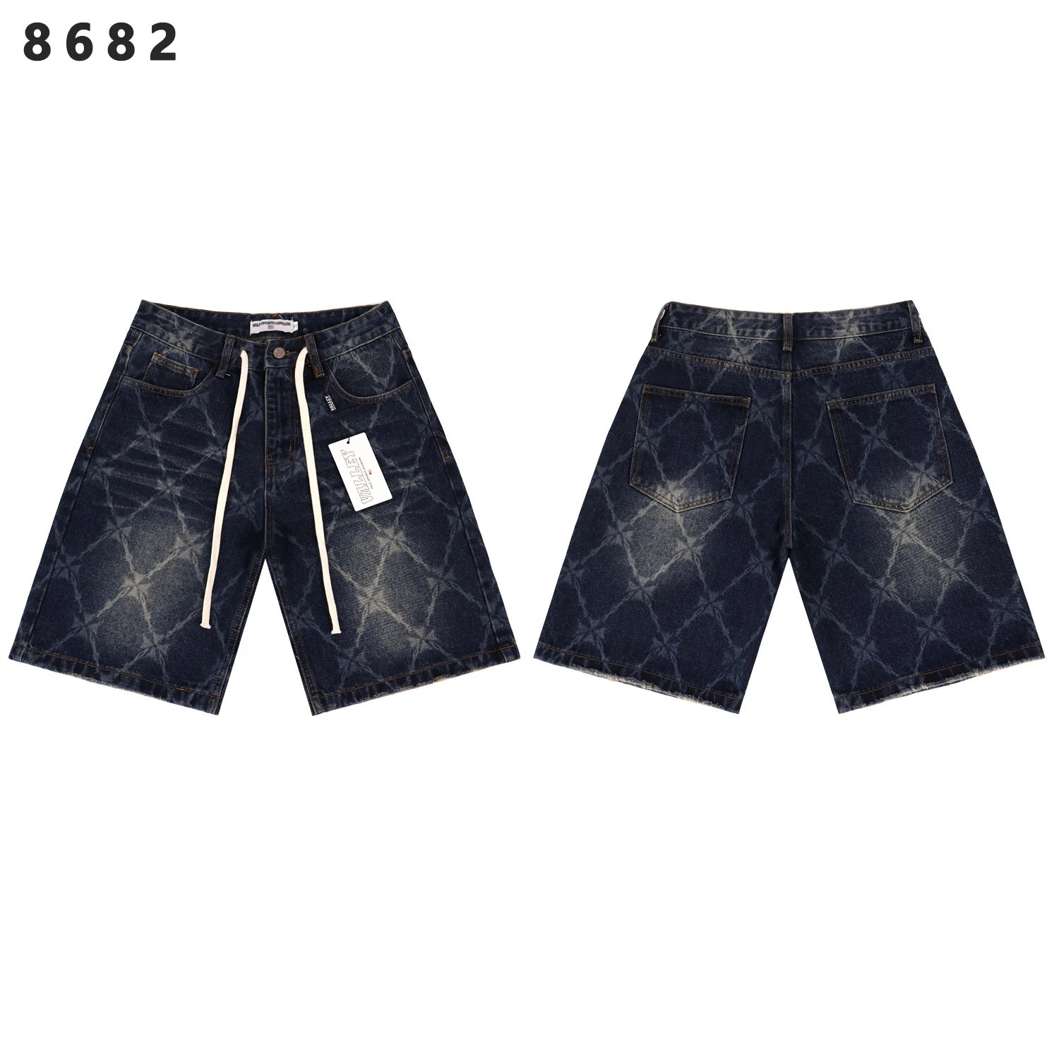 Valley Shorts Denim with embroidered and rhinestone designs — 07