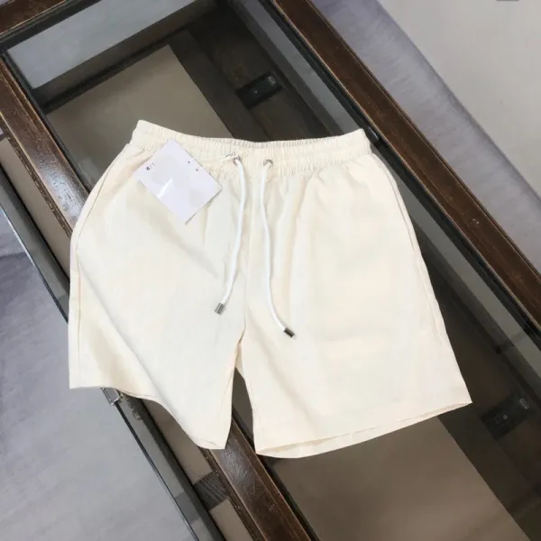 Design Drawstring Waist Shorts Beige Shorts - 1