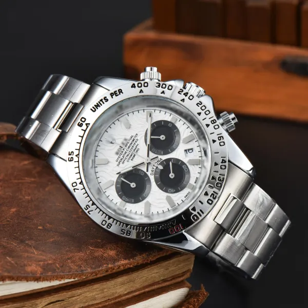 Rolex Daytona White Dial Chronograph Steel Watch Watches - 1