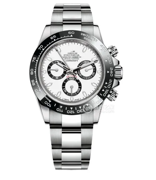 Rolex Daytona White Dial Steel Chronograph Watch Watches - 1