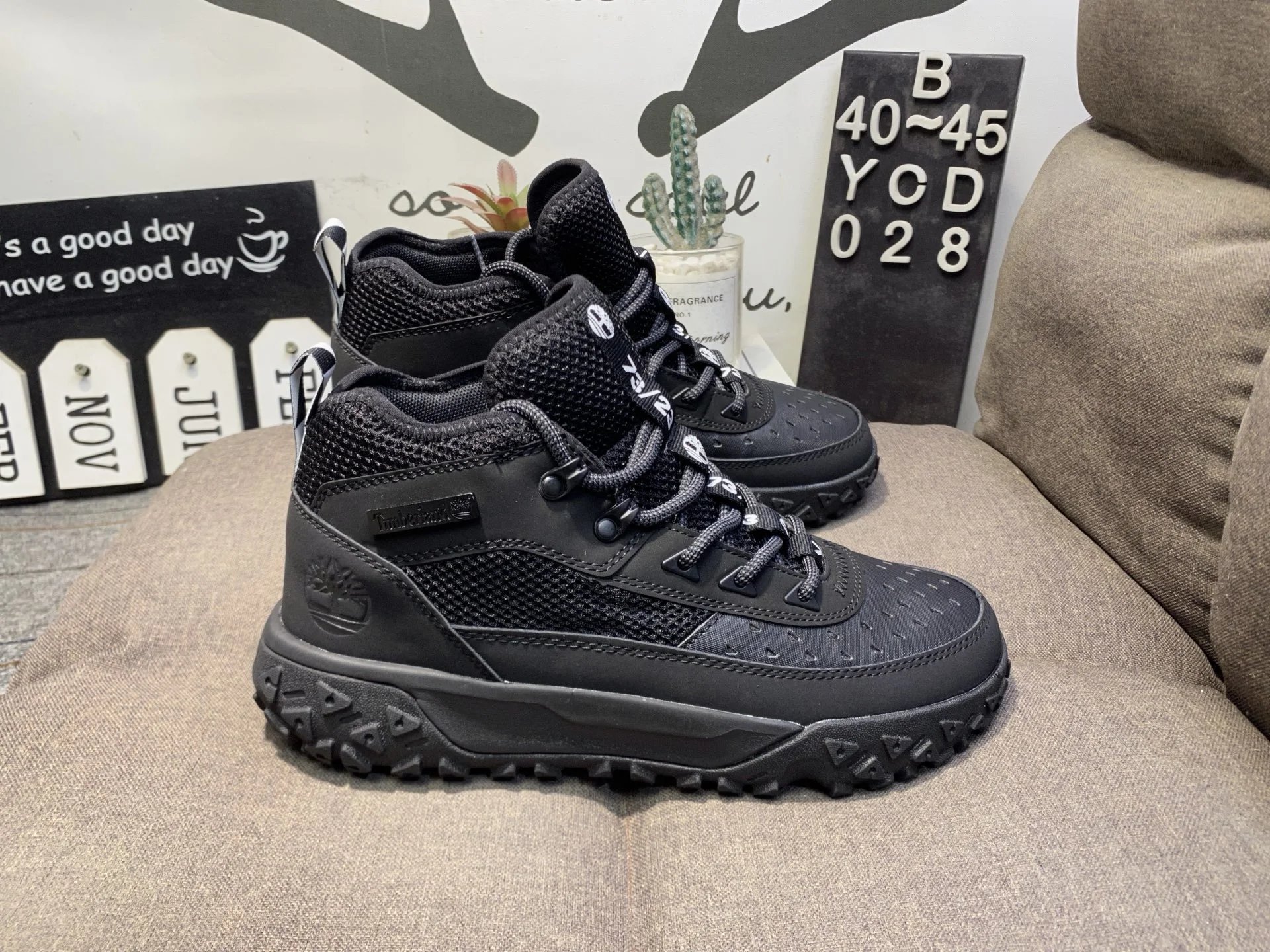 Timberland Men’s Black Waterproof Hiking Sneakers Outdoor Shoes
