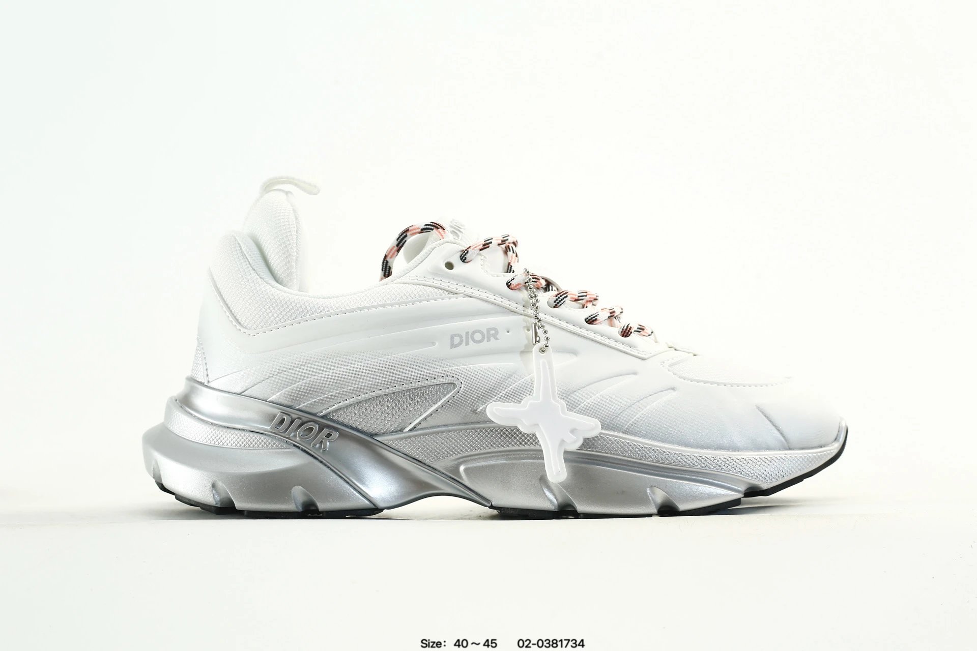 Dior White Chunky Mesh Sneakers for Men