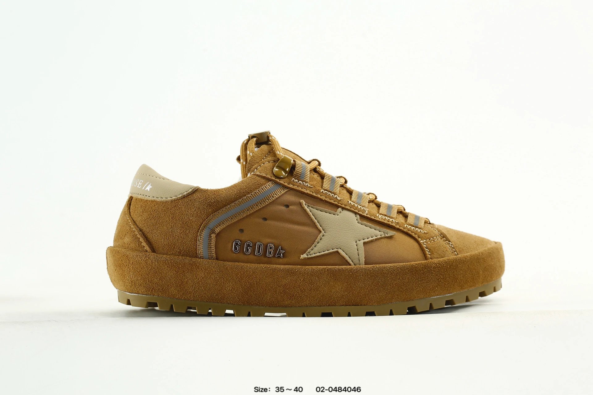 Golden Goose Women Suede Star Sneakers Tan Casual Shoes