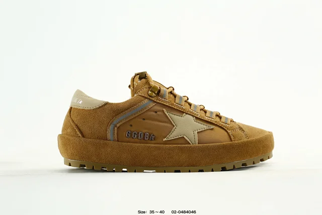 Golden Goose Women Brown Suede Star Sneakers Shoes