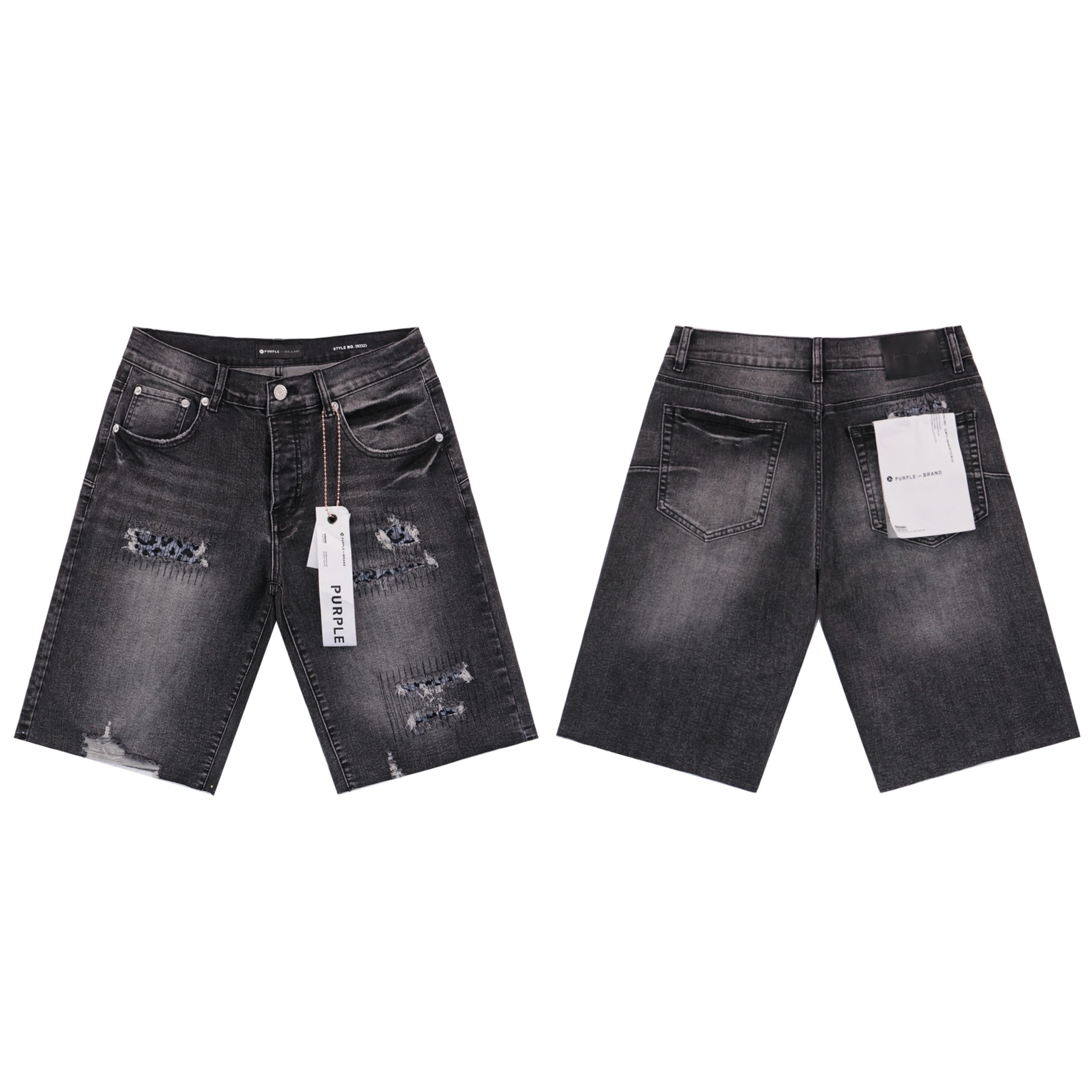 Purple Brand Shorts Distressed Denim — 11