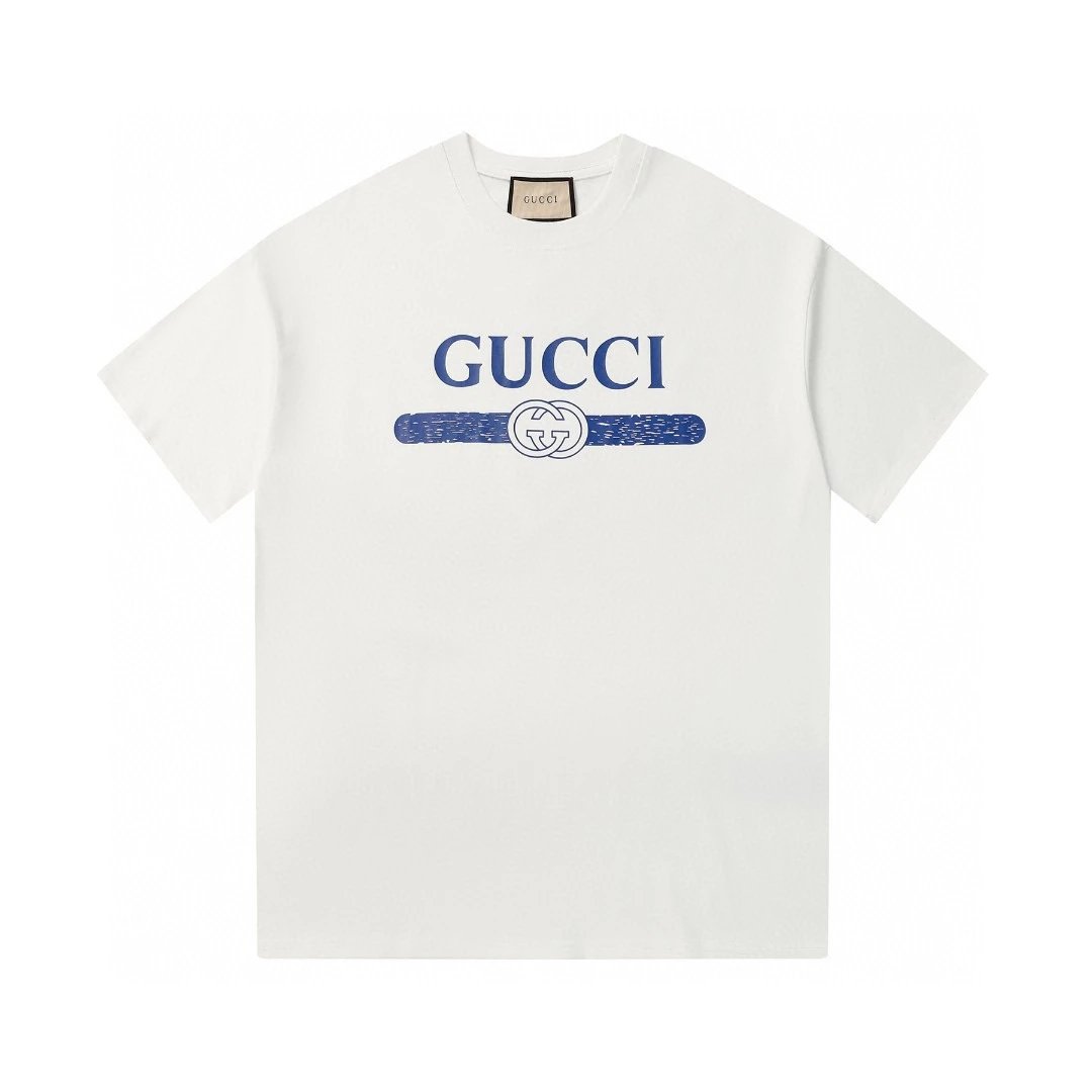 Gucci T-Shirts Short-Sleeve Graphic Logo — 12
