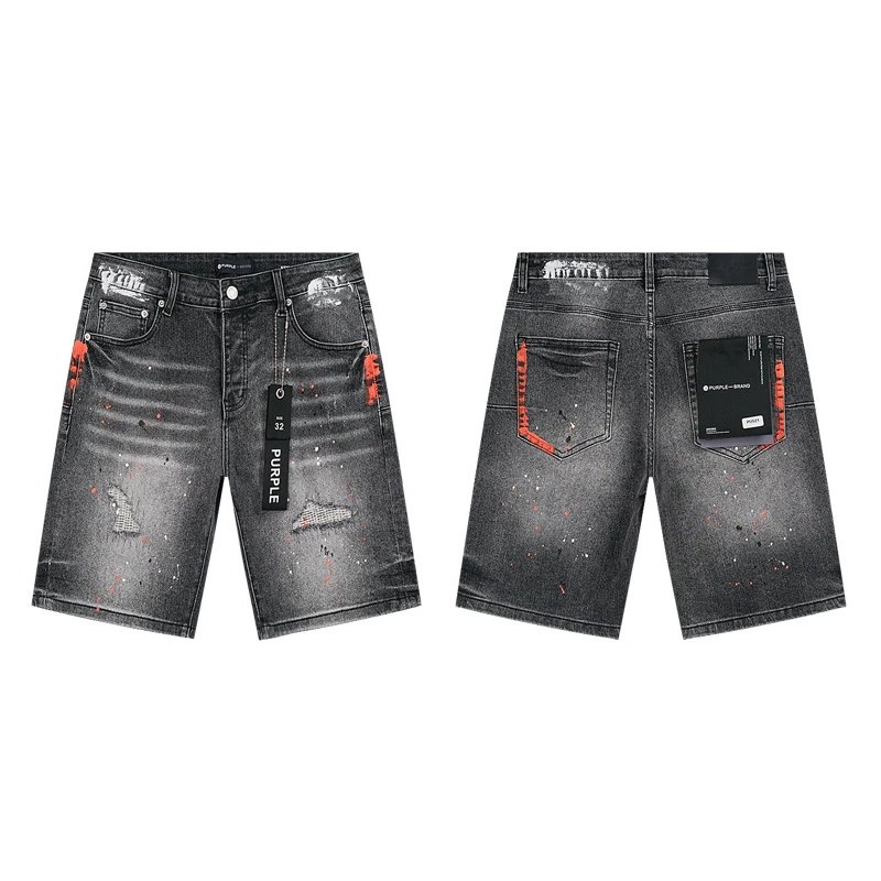 Purple Brand Shorts Distressed Denim — 16