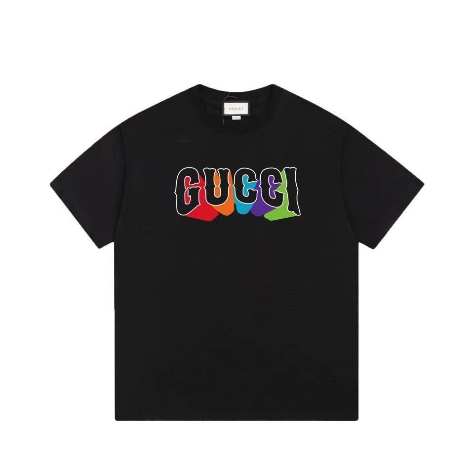 Gucci T-Shirts Short-Sleeve Graphic Logo — 30
