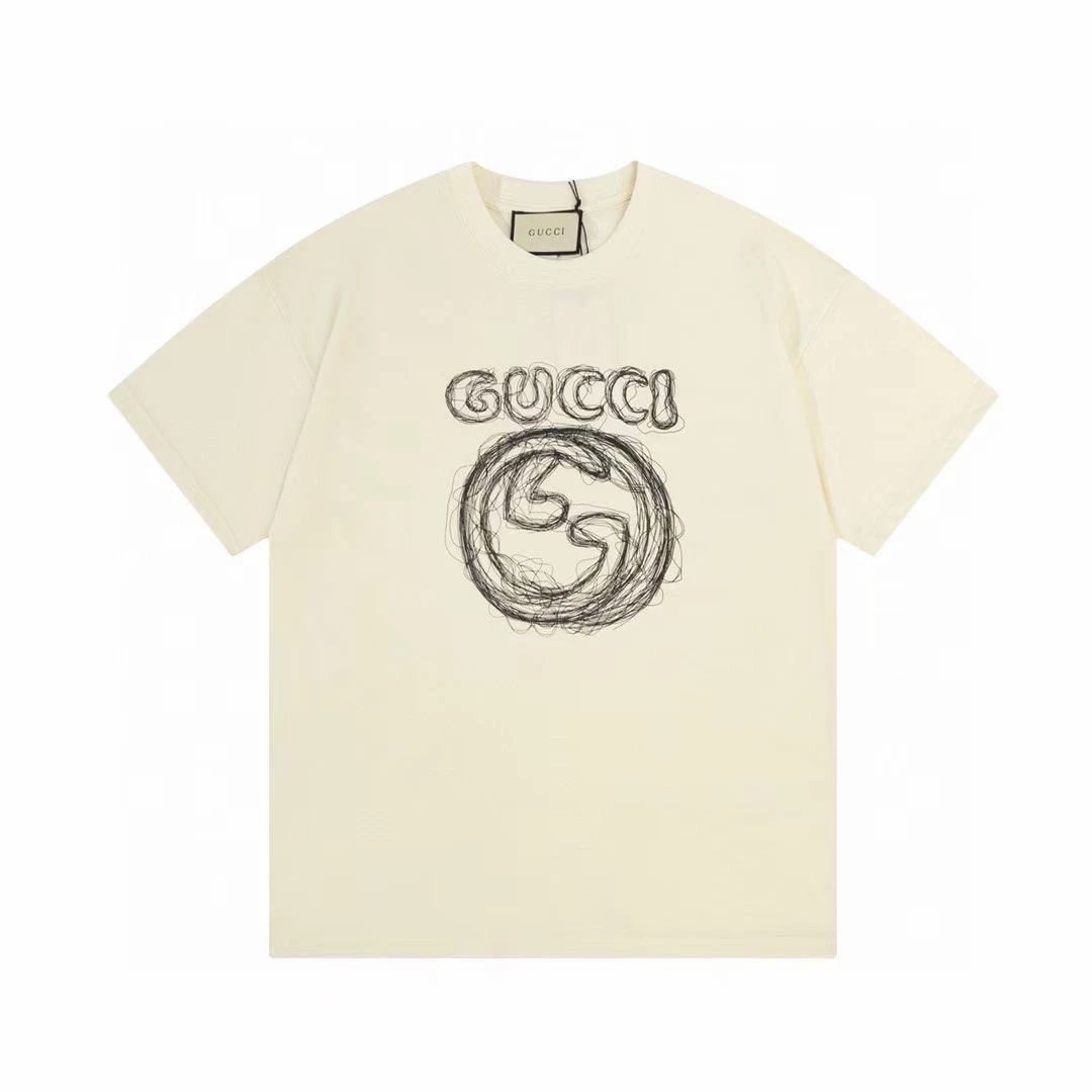 Gucci T-Shirts Short-Sleeve Graphic Logo — 37