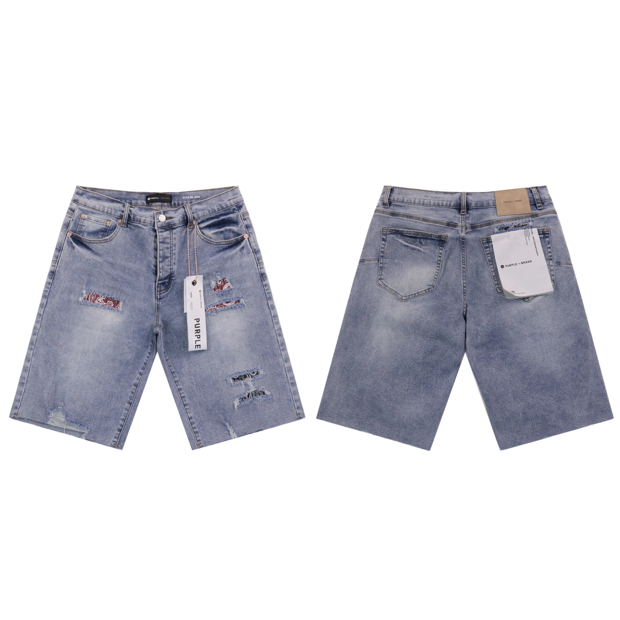 Purple Brand Shorts Distressed Denim — 12