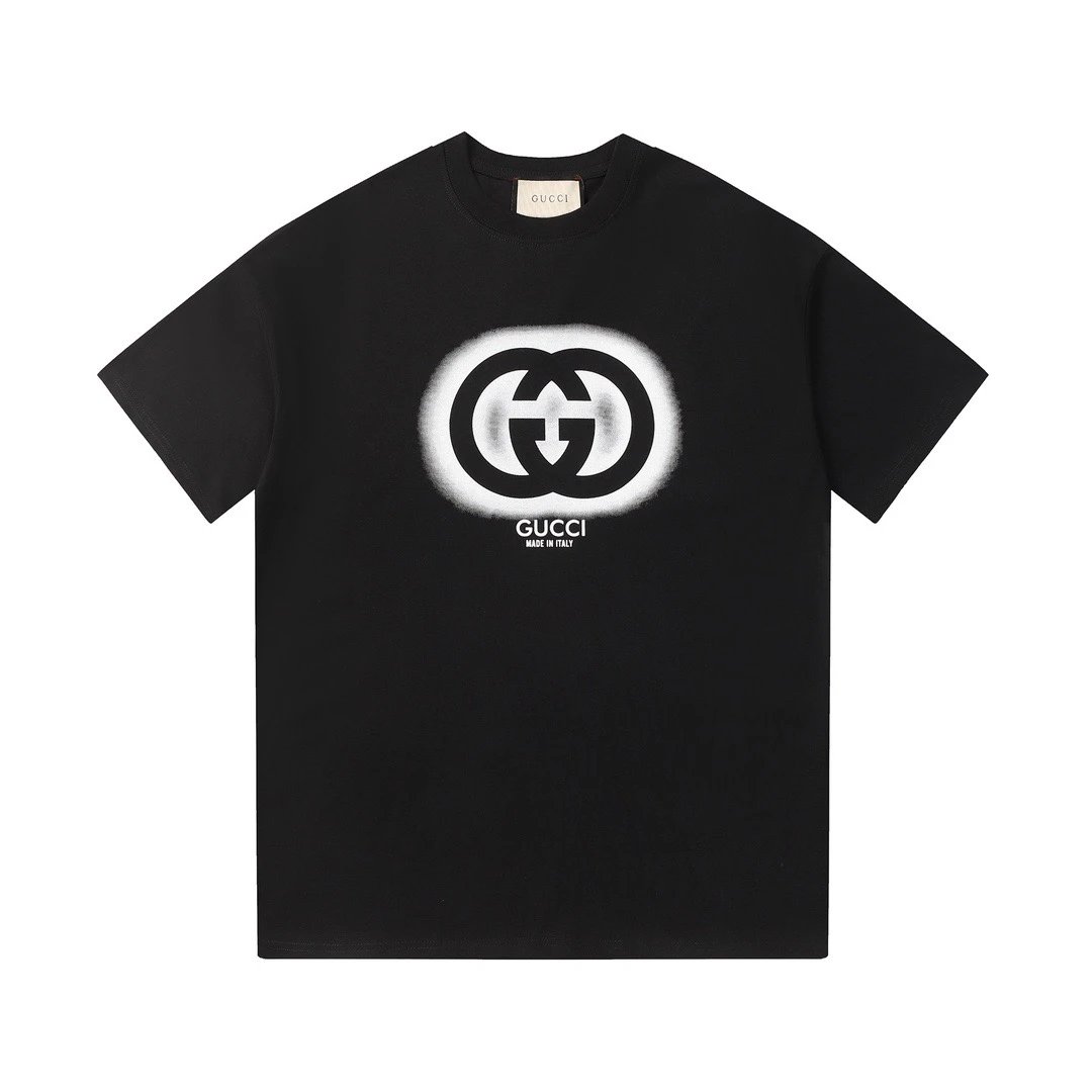Gucci T-Shirts Short-Sleeve Graphic Logo — 40