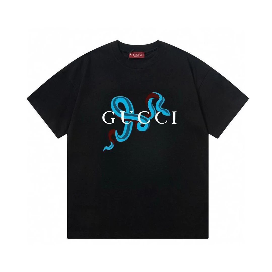 Gucci T-Shirts Short-Sleeve Graphic Logo — 32