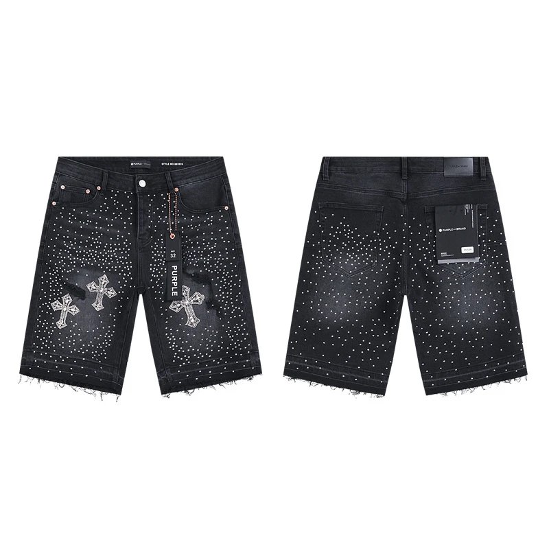 Purple Brand Shorts Distressed Denim — 21