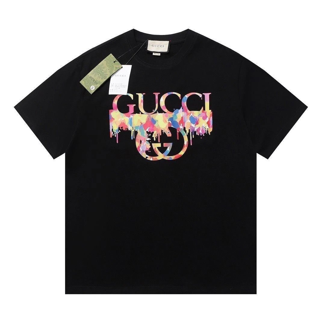 Gucci T-Shirts Short-Sleeve Graphic Logo — 33