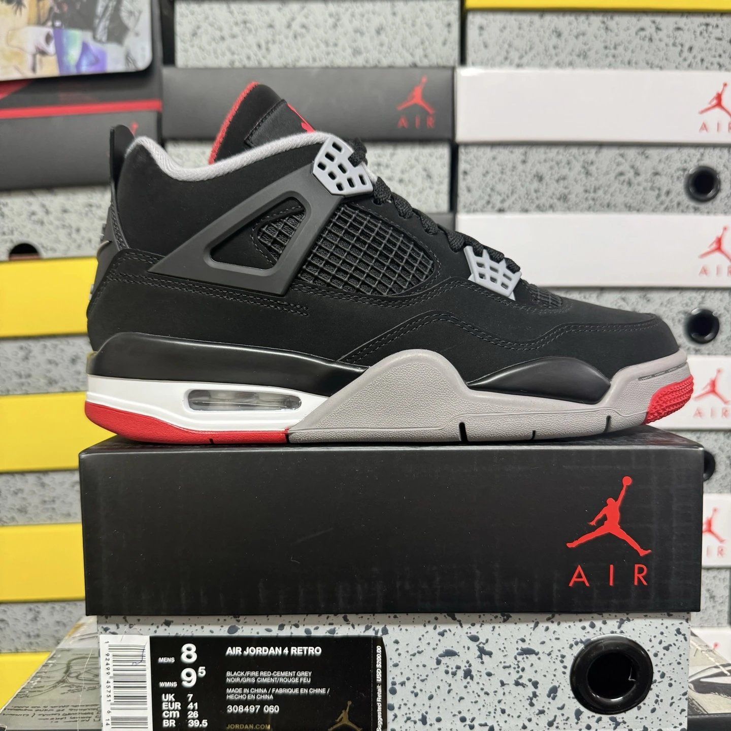 KZ AJ4 Black/Red Bulls [308497-060]