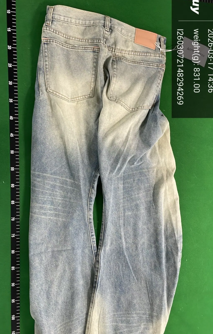 Design Acid Wash Wide-Leg Jeans Blue - 12