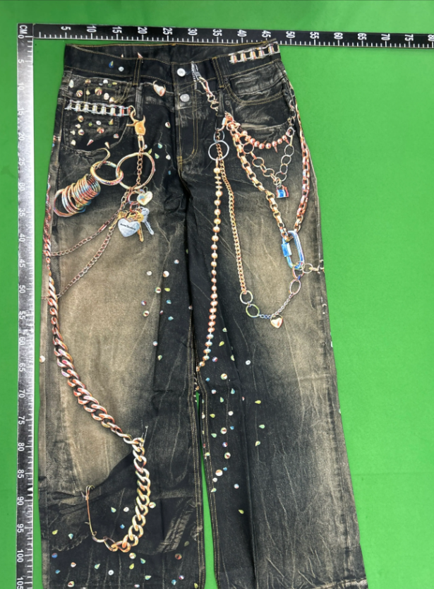 Design Acid Wash Wide-Leg Jeans Blue - 14