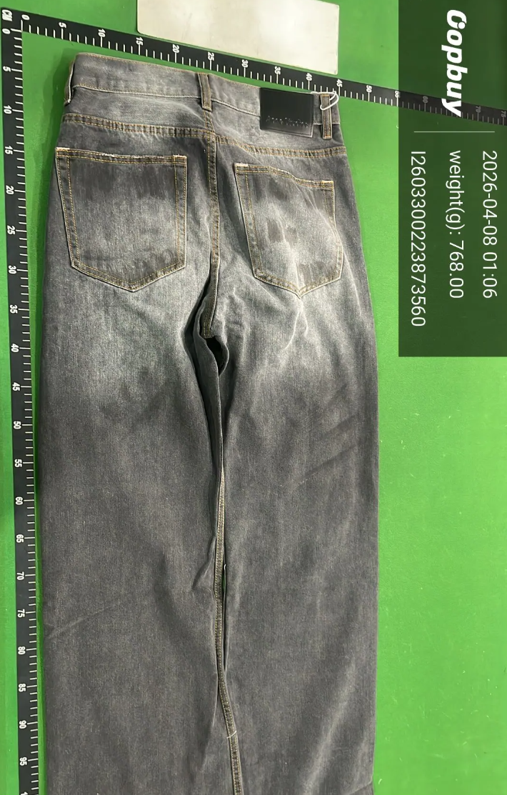 Design Acid Wash Wide-Leg Jeans Blue - 5