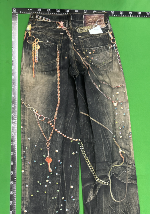 Design Acid Wash Wide-Leg Jeans Blue - 15