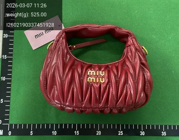 Miu Miu Matelassé Hobo Bag Red Handbag - 8