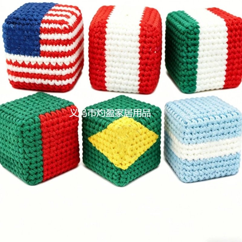 FIFA Uncategorized World Cup 2026 Official Sticker Album — Handwoven Square Bag Set of 6 (Pre-sale: Ships in 7–15 days)