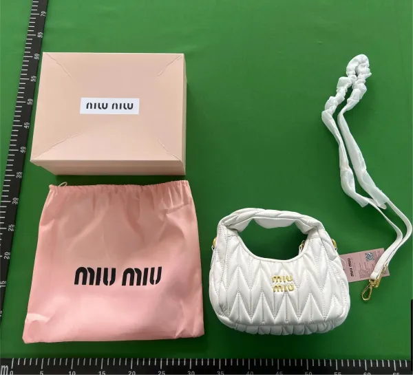 Miu Miu Matelassé Hobo Bag Red Handbag - 6