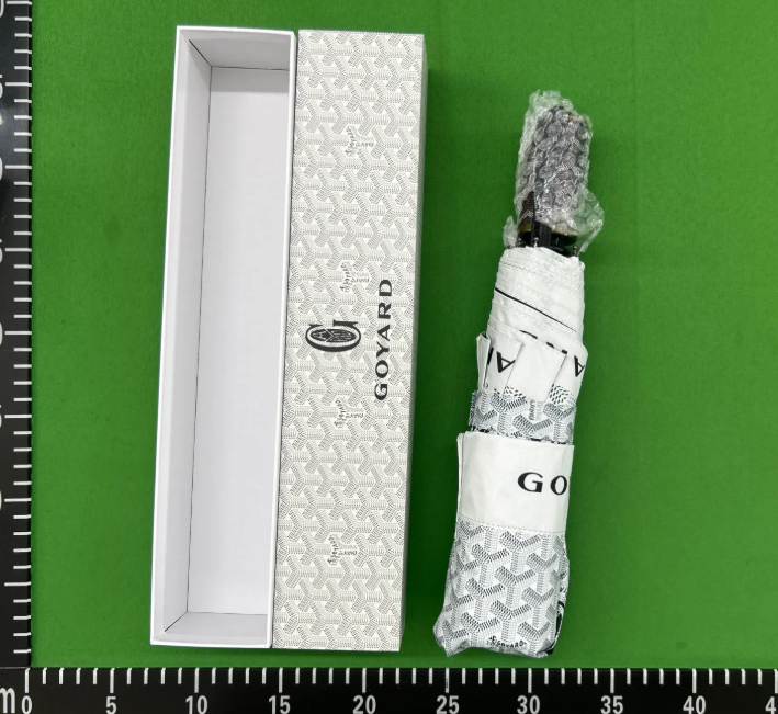Goyard Goyardine Folding Umbrella White