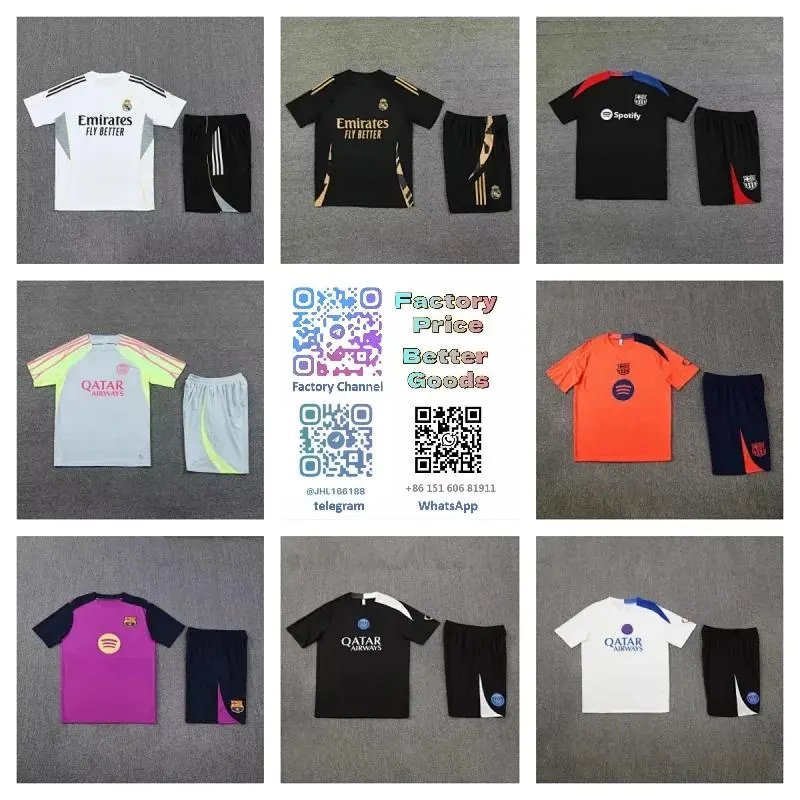 Pt05- Short sleeved football training suit set - WhatsApp+86 151 6068 1911
