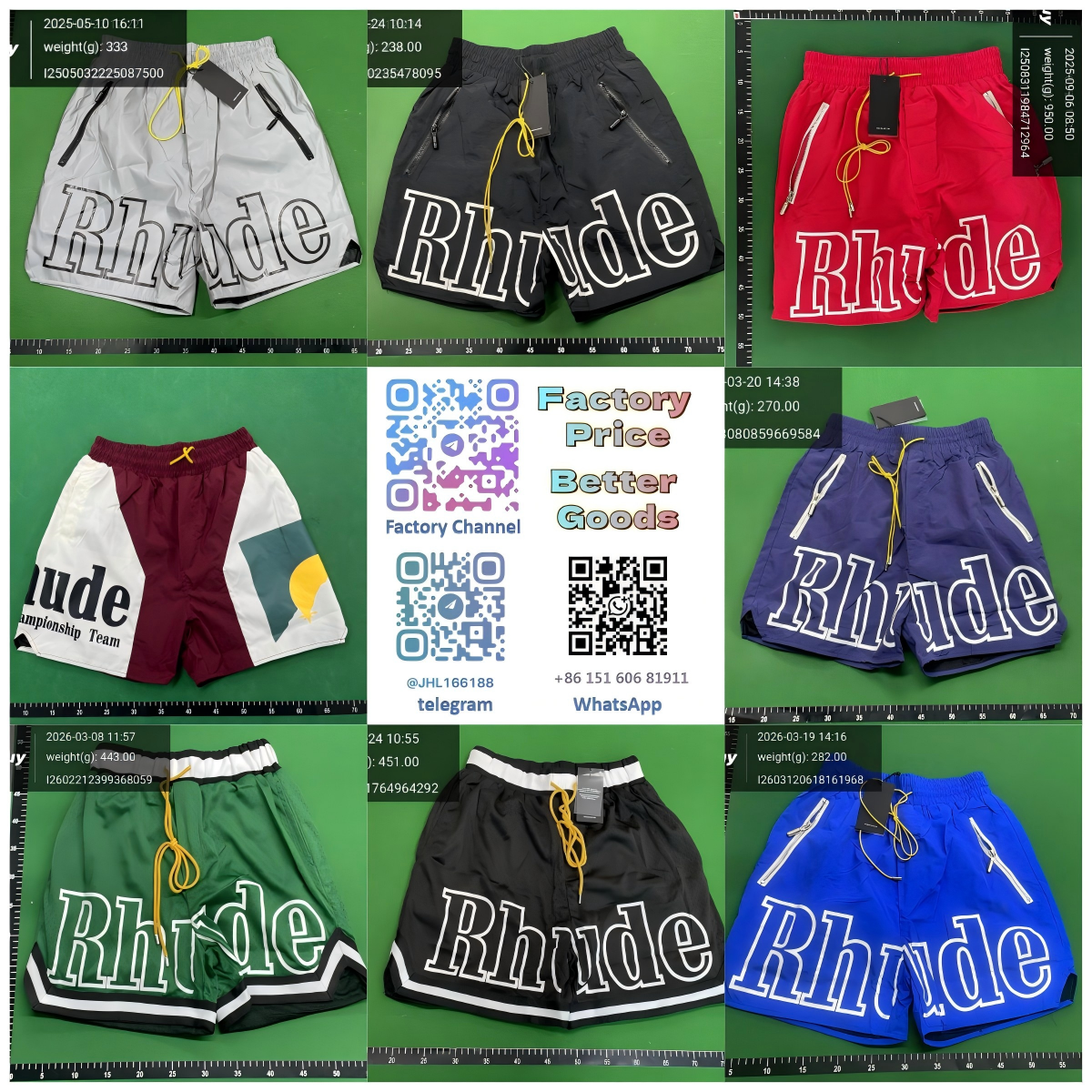PT05 Rhude Shorts - WhatsApp +86 151 6068 1911