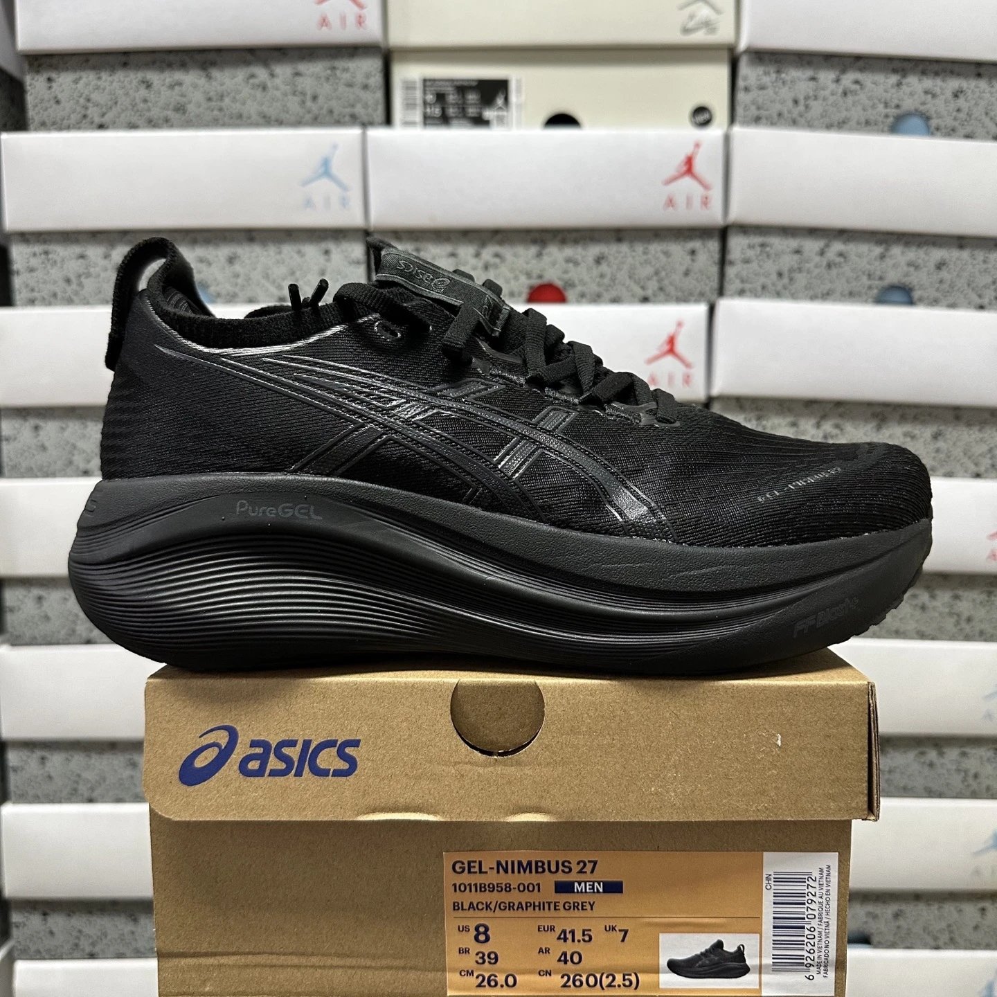 ASICS GEL-Nimbus 27 Low Black Graphite Grey 1011B958-001