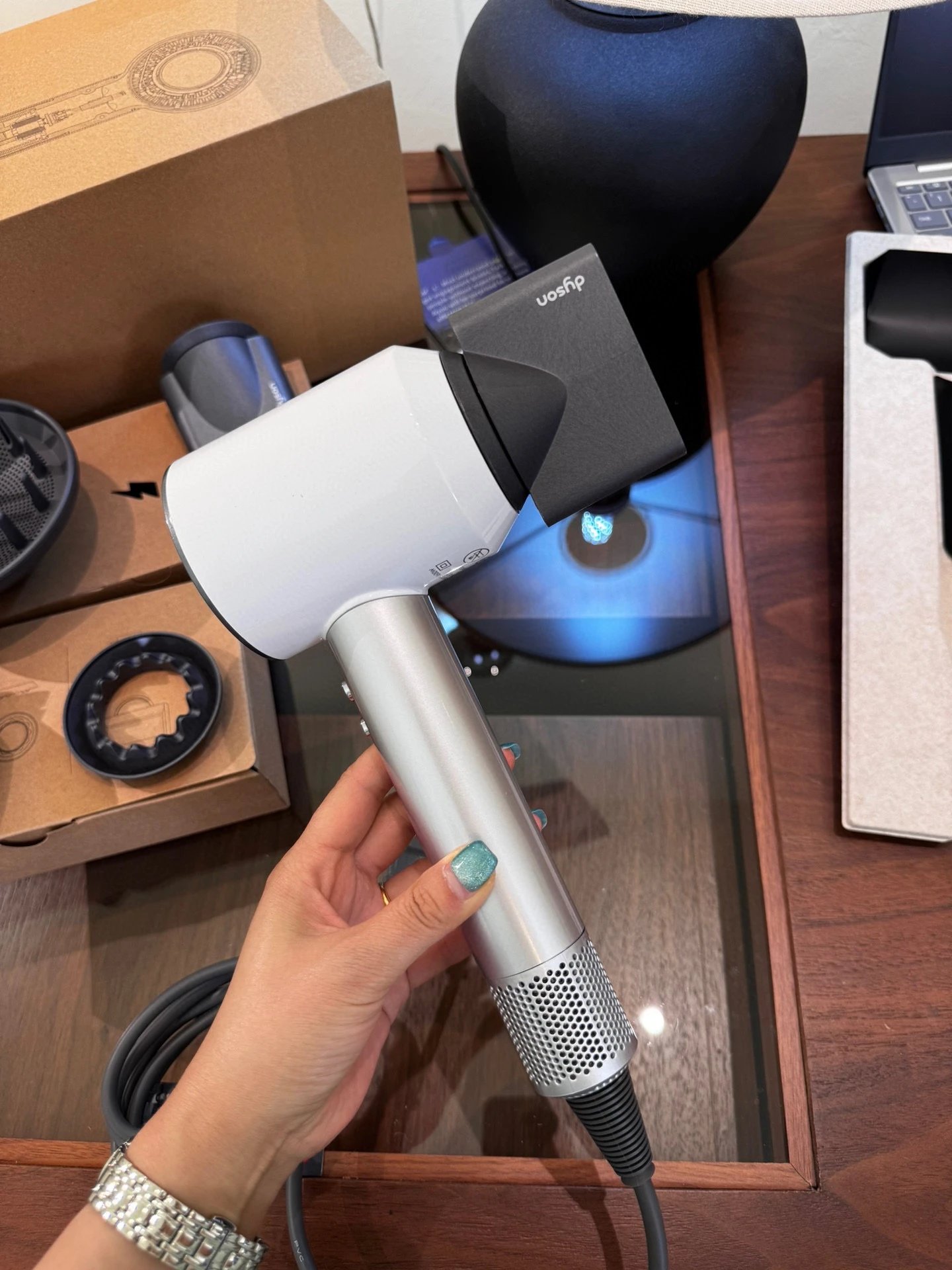 Unbranded Hair Dryers & Stylers Corded hollow-head dryer — Dy HD08 *Silver White