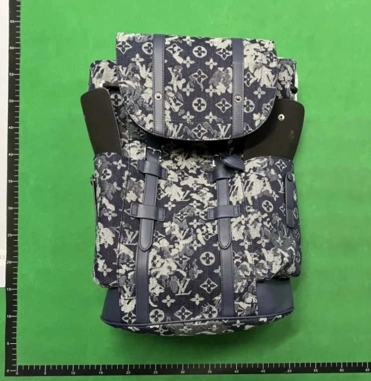 LV-Denim Monogram Medium Backpack