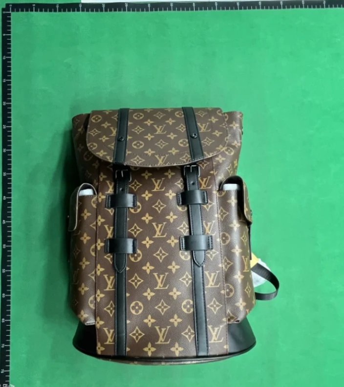 LV Brown Monogram with Black Strap Medium Backpack