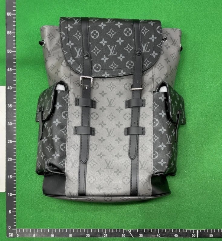 LV Black Grey Medium Backpack