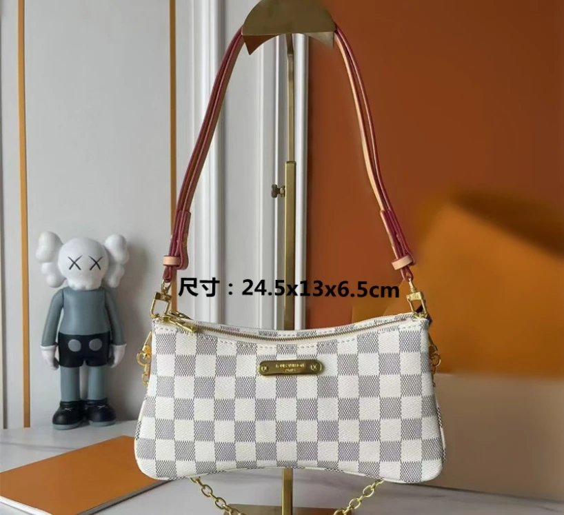LV – White Gingham Underarm Bag SKU image