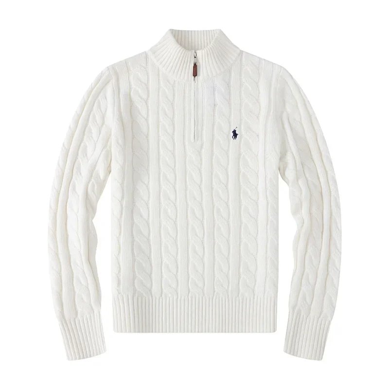 Ralph Lauren - White Zipper Sweater