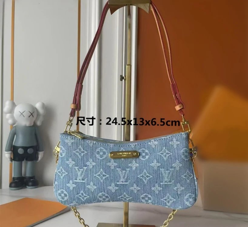LV – Vintage Denim Light Blue Underarm Bag SKU image