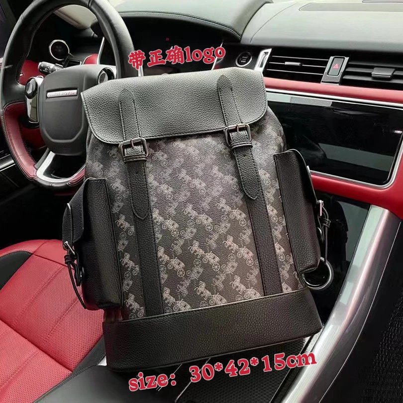 COACH Black Horse and Carriage Medium Backpack